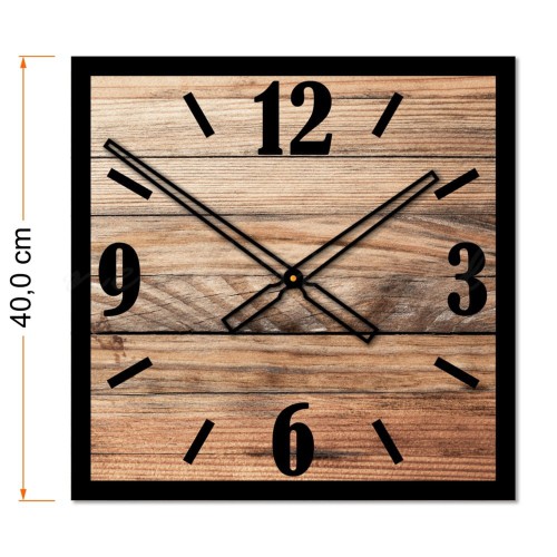 Szklany zegar ścienny Modern Wood X2 40/50 cm NT - zdjęcie 4