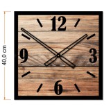 Szklany zegar ścienny Modern Wood X2 40/50 cm NT Naklejkomania - zdjecie 4 - miniatura