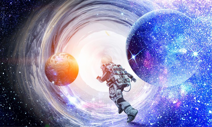 Fototapeta kosmonauta biegnący w kosmosie 42232 - zdjęcie 3