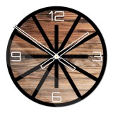 Szklany zegar ścienny Modern Wood X5 40/50 cm NT Naklejkomania - zdjecie 1 - miniatura