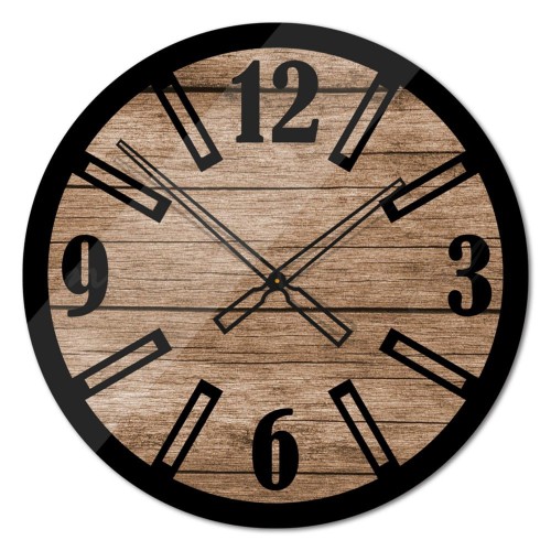 Zegar ścienny Modern Wood X1 40/50 cm Naklejkomania - zdjecie 1
