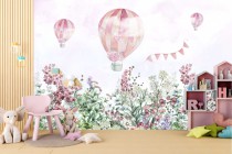 Tapeta flizelinowa na ścianę łąka i balony 21096 Naklejkomania - zdjecie 1 - miniatura