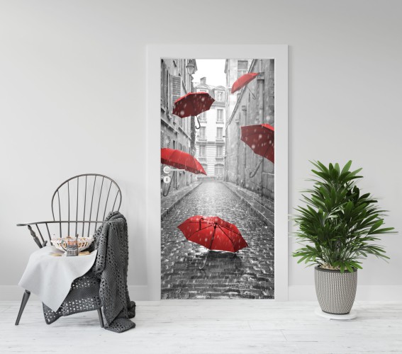 Okleina na drzwi naklejka na drzwi parasole 64861