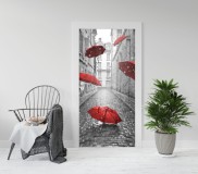 Okleina na drzwi naklejka na drzwi parasole 64861 Naklejkomania - zdjecie 1 - miniatura