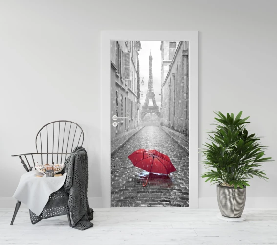 Naklejka na drzwi okleina na drzwi parasol 64863