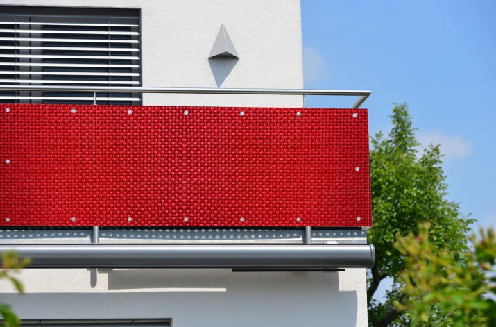 Baner ozdobny na balkon czerwona głębia 67278 - zdjęcie 1