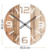 Szklany zegar ścienny Modern Wood X3 40/50 cm NT Naklejkomania - zdjecie 2 - miniatura