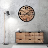 Szklany zegar ścienny Modern Wood X6 40/50 cm NT Naklejkomania - zdjecie 2 - miniatura