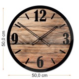 Szklany zegar ścienny Modern Wood X6 40/50 cm NT Naklejkomania - zdjecie 5 - miniatura