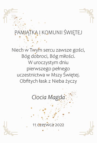 Tabliczka drewniana, upominek, prezent, pamiątka I Komunii 24609 Naklejkomania - zdjecie 1