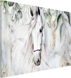 Obraz na ścianę do sypialni salonu koń w zieleni 20455 Naklejkomania - zdjecie 1 - miniatura