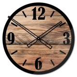 Szklany zegar ścienny Modern Wood X6 40/50 cm NT Naklejkomania - zdjecie 1 - miniatura