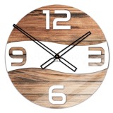 Szklany zegar ścienny Modern Wood X4 40/50 cm NT Naklejkomania - zdjecie 1 - miniatura
