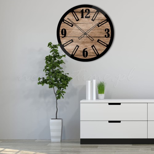 Zegar ścienny Modern Wood X1 40/50 cm - zdjęcie 3
