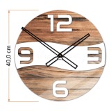 Szklany zegar ścienny Modern Wood X4 40/50 cm NT Naklejkomania - zdjecie 4 - miniatura