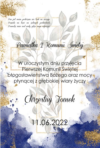 Tabliczka drewniana, upominek, prezent, pamiątka I Komunii 24606 Naklejkomania - zdjecie 1