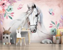 Fototapeta na ścianę koń, pastele 21074 Naklejkomania - zdjecie 1 - miniatura