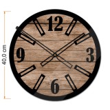 Zegar ścienny Modern Wood X1 40/50 cm Naklejkomania - zdjecie 5 - miniatura