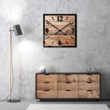 Szklany zegar ścienny Modern Wood X2 40/50 cm NT Naklejkomania - zdjecie 3 - miniatura