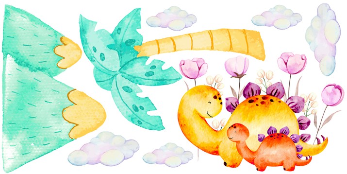 Naklejki na ścianę do pokoju dla dzieci 41684 Dinozaury - zdjęcie 2