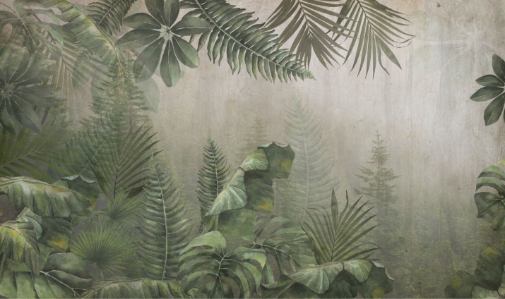 Fototapety na ścianę Liście monstera we mgle 42352 - zdjęcie 2