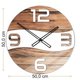 Szklany zegar ścienny Modern Wood X4 40/50 cm NT Naklejkomania - zdjecie 3 - miniatura