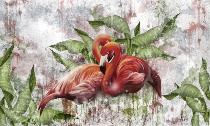 Fototapeta na ścianę flamingi tekstura 42343 - zdjęcie 2