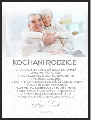 Prezent na rocznicę ślubu, plakat dekoracyjny 20559 Naklejkomania - zdjecie 1