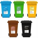 Naklejki na pojemniki na śmietniki segregacja śmieci - zasady 2020  20x30cm Naklejkomania - zdjecie 3 - miniatura