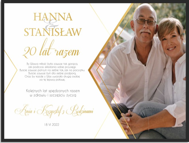 Prezent na rocznicę ślubu, plakat dla rodziców 20561 Naklejkomania - zdjecie 1