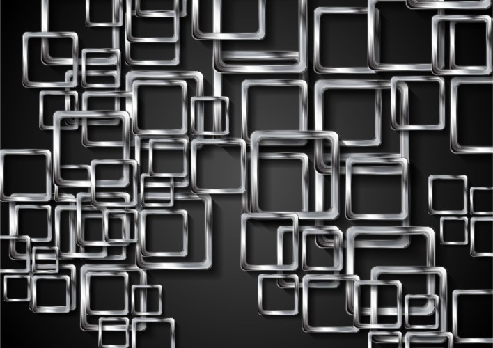 Tapety Flizelinowe na ścianę metaliczna geometria 42543 - zdjęcie 2