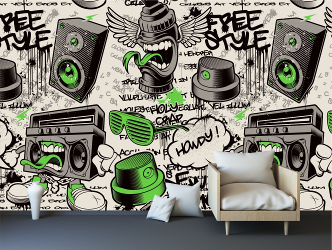 Tapeta Flizelinowa na ścianę graffiti 42518
