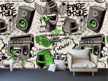 Tapeta Flizelinowa na ścianę graffiti 42518 Naklejkomania - zdjecie 1 - miniatura