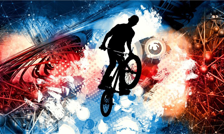 Fototapety na ścianę młodzieżowe bmx rider 42584 - zdjęcie 2