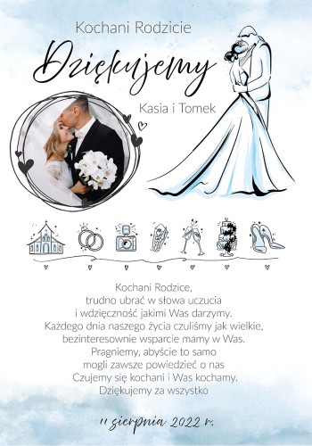 Podziękowanie dla rodziców prezent ślub  41774 - zdjęcie 2