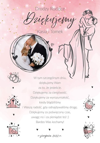 Podziękowanie dla rodziców prezent ślub  41780 - zdjęcie 2