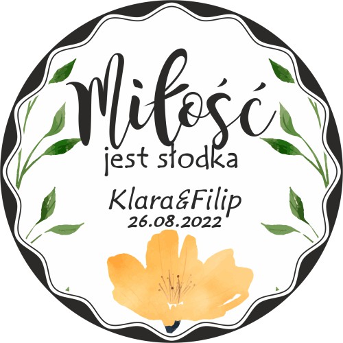 Naklejki na upominki dla gości podziękowanie Ślub wesele 24 sztuki 72403 - zdjęcie 2