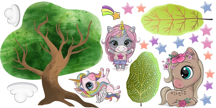 Naklejka dla dzieci na ścianę Pony 41880 - zdjęcie 2