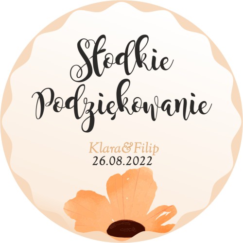Słodkie podziękowanie naklejki podziękowanie  Ślub wesele 72401 - zdjęcie 2