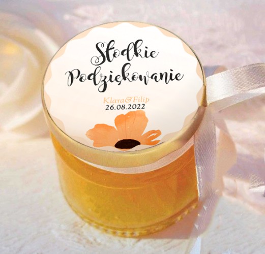 Słodkie podziękowanie naklejki podziękowanie  Ślub wesele 72401 - zdjęcie 3