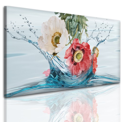 Obrazy ścienne kwiaty wpadają do wody 41854 Naklejkomania - zdjecie 1