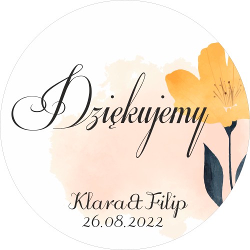 Naklejki na upominki dla gości podziękowanie Ślub wesele 24 sztuki 72408 - zdjęcie 5