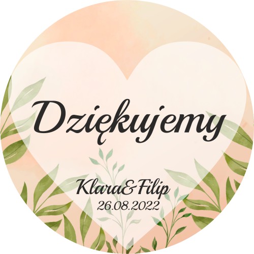 Naklejki na upominki dla gości podziękowanie Ślub wesele 24 sztuki 72407 - zdjęcie 4