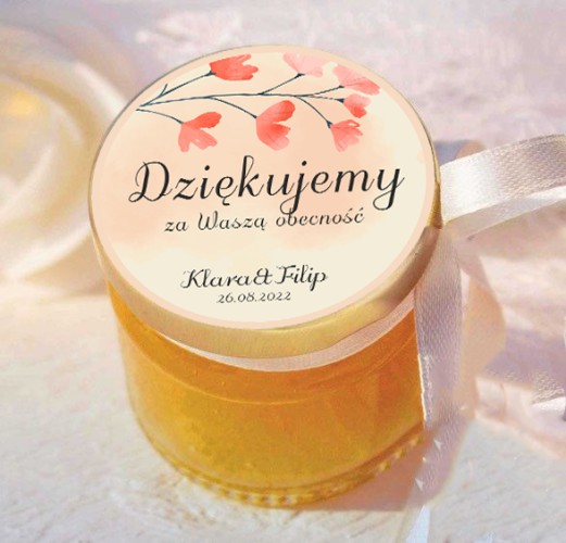 Naklejki na upominki dla gości podziękowanie Ślub wesele 24 sztuki 72409 - zdjęcie 4