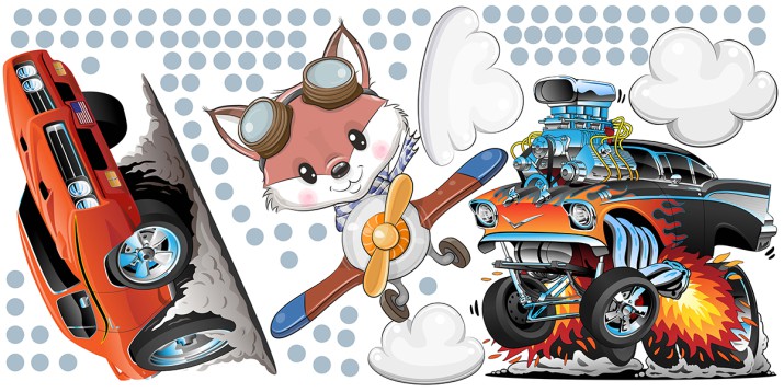 Naklejki dla dzieci dla chłopca auta 41878 - zdjęcie 2