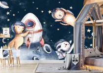 Tapety Flizelinowe do pokoju dziecięcego kosmos, 21127 Naklejkomania - zdjecie 1 - miniatura