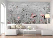 Fototapeta na ścianę Ogród z Flamingami 42616 Naklejkomania - zdjecie 1 - miniatura
