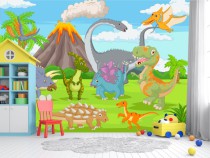 Tapety Flizelinowe dla dzieci świat dinozaurów 42606 Naklejkomania - zdjecie 1 - miniatura