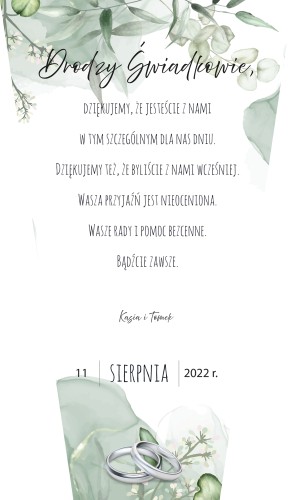 Statuetka podziękowanie dla świadków  prezent wesele ślub 41806 - zdjęcie 2
