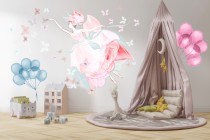 Naklejki dla dzieci na ścianę Wróżka z balonami 41905 Naklejkomania - zdjecie 1 - miniatura